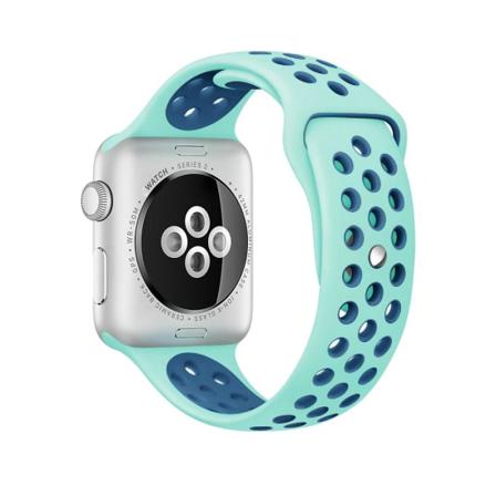 För Apple Watch 42/44mm L Silikon Sport Klockarmband Blå