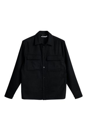 J.Lindeberg - Flat Wool Overshirt - Black - Mann - XL