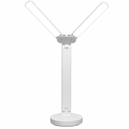 LED Skrivbordslampa Dimbar Dubbelhuvud Bordslampa Vit