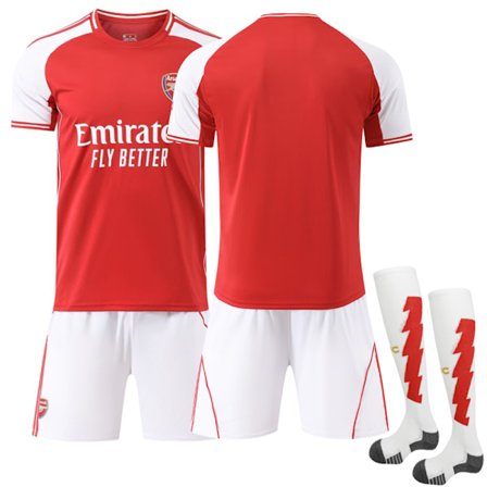 25-26 Arsenal Hjemme Barn Fotballdraktsett med Sokker Uten Nummer Uten Nummer Uten Nummer