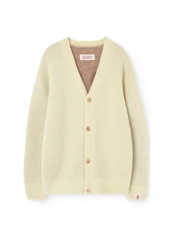 THE ANIMALS OBSERVATORY Yellow Racoon Cardigan - Cream - 6 Y