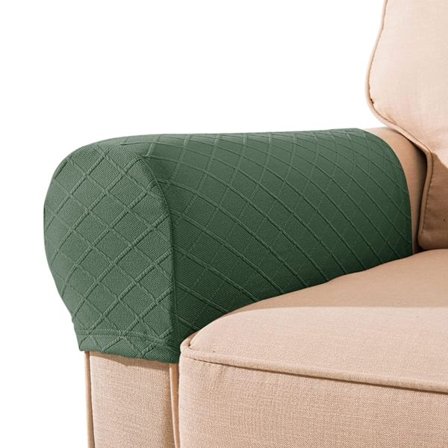 Sett med 2 stretch diamanter mønster lenestol sofa stoltrekk for møbelbeskytter, sklisikre sofa stolarmhetter spandex polyester trekk