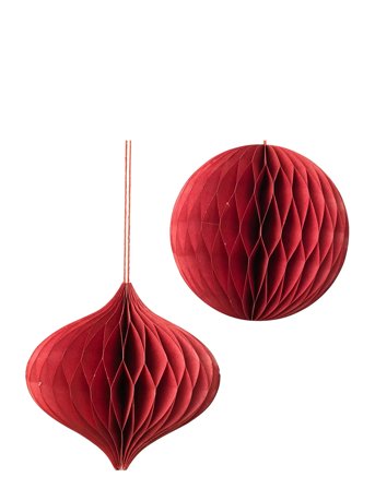 Broste Copenhagen Christmas Mix Ornaments - Red - H:13CM