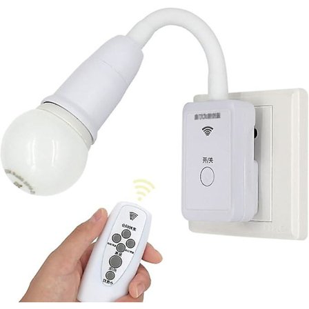 E27-uttag med omkopplad LED-uttagsadapter 360° justerbar arm 20 x 6 x 6 cm