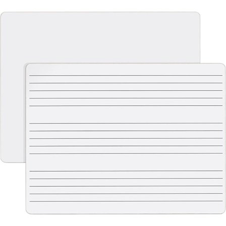 2 stk. 9" x 12" Musikpersonale Whiteboard - Dobbeltsidet tør slette tavle med notelinjer & blank side, Inkluderer viskelædere, klasseværelse