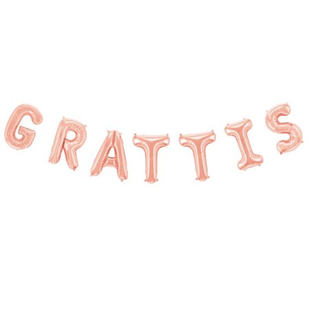 Folieballong "GRATTIS" Rosé 41 cm