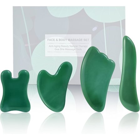 2025 Senaste Modell Guasha Massageverktyg, 4 st Gua Sha Ansiktsverktyg, Guasha Skrapa för SPA Akupunkturterapi Triggerpunktsbehandling