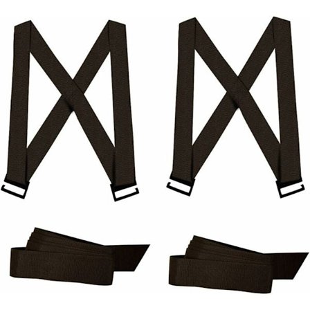 Flyttestropper, løftestropper flyttehjelp til piano og transport av tunge møbler, 2,8 m svart bærestropp (2 seler + 2 stropper) KLB