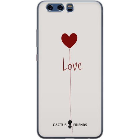 Kompatibelt Mobilskal till Huawei Huawei P10 Cactus and Friends - Love Balloon Minimal