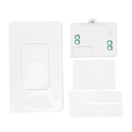 Trådløs lyskontakt 1 Gang Auto Power Generating AC 110 230V Fjernbetjent Smart Vægmodtager Kit