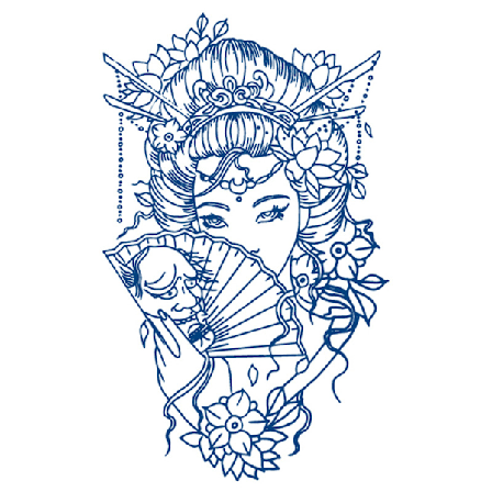 Fruktjuice Tatueringstatuering Kompatibel Med Blå Papper Halvpermanent Växtbaserad Tatuering 2-pack Model 5