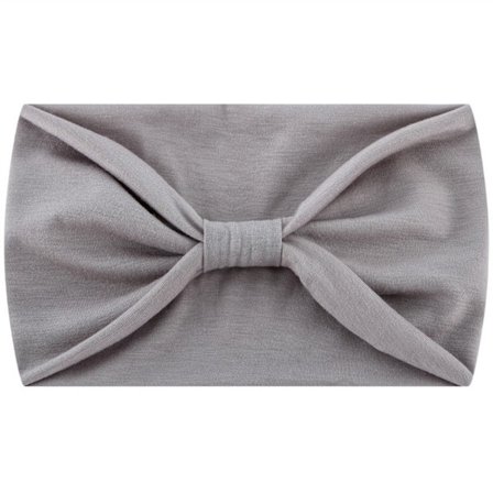 Bredt pannebånd (svart) for kvinner med sløyfedetalj, veldig s