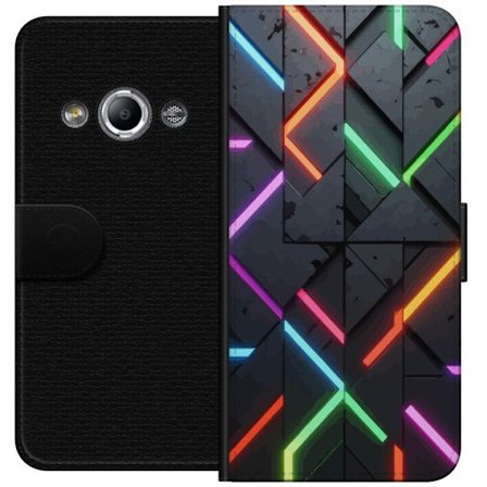Yhteensopiva Lompakkokotelo Samsung Galaxy Xcover 3 Geometrinen neonsuunnittelu värikkäillä valolinjoilla