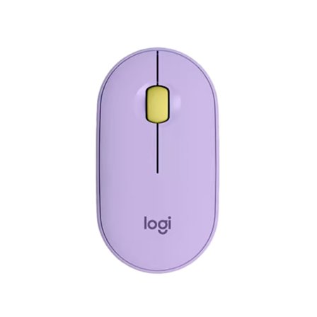 Logitech M350 Pebble Trådløs Mus med Bluetooth eller 2.4 GHz Mottaker, Stille, Slank Datamus med Stille Klikk