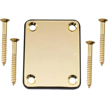 Metal halsplade til Fender Stratocaster Telecaster elguitar eller bas, guld