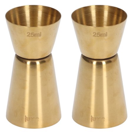Kaksoispäinen cocktail-jiggeri ruostumatonta terästä, kultainen viinijiggeri, baarimittakuppi ravintolajuhliin 25/50 ml