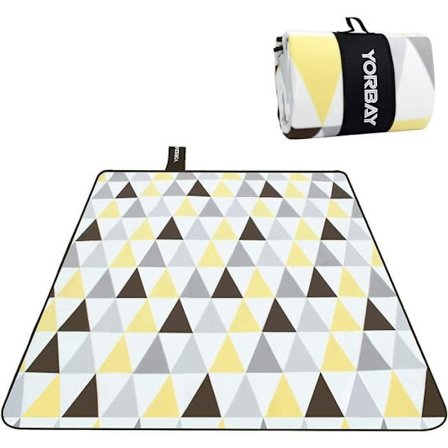 Yorbay 200 x 200 cm Peite Piknikmatto Vedenpitävä Kosteudenkestävä Kannan kanssa Kannettava