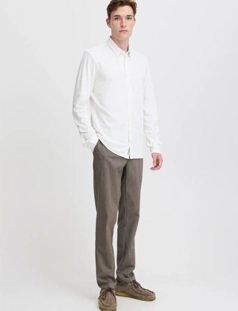 Casual Friday Cfarthur Ls Bu Jersey Piquet - White - XXXL