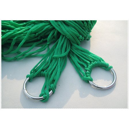 Hengekøye Slitesterk Nylon Mesh Net Tau Utendørs Reise Camping Hage Henge Swing Soveseng Bærbar, Grønn