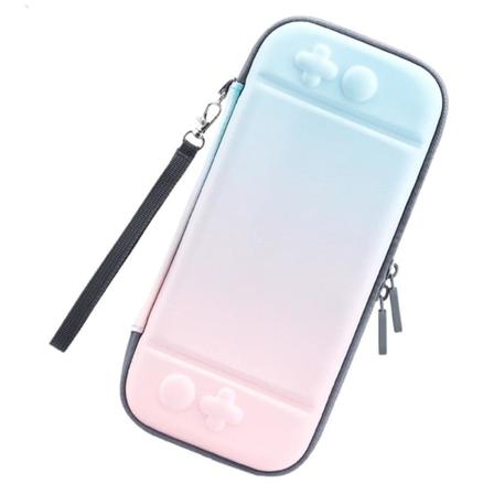Nintendo Switch PU-læderetui med gradientfarve - Blå / Lyserød Multicolor