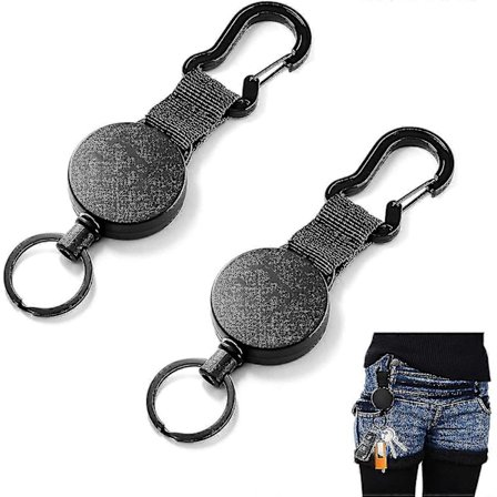 Utdragbar Nyckelring Tunga Utdragbara Nyckelkedjor Utdragbar Märkeshållare