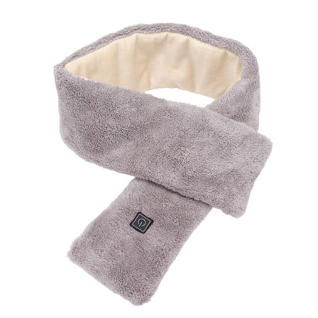 USB-lämmitetty huivi, 3 lämpötila-asetusta, älykäs lämpöhuivi, harmaa