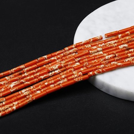 13x4 mm natursteinsrørperler gjør det selv-smykker 8 8