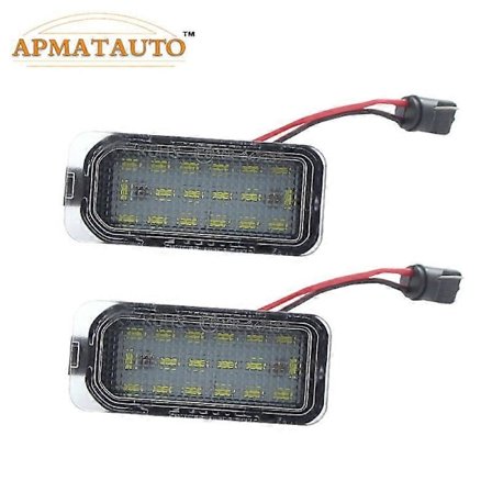 2 stk. Hvide LED Nummerpladelys Pære Canbus Til Ford Fiesta JA8 Focus S-MAX C-MAX Mondeo Kuga Galaxy OEM Erstatning