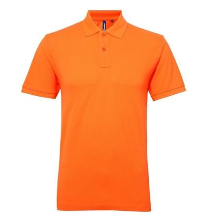 Asquith & Fox Dam/Dam Short Sleeve Performance Blend Polo Neon Orange 2XL