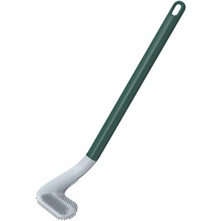 Silikon Toiletbørste, Hængende Toiletbørste, Badeværelses Toiletbørste (Grøn)