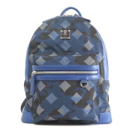 MCM Pre-owned, Backpacks Blauw, Dames, Maat:ONE Size