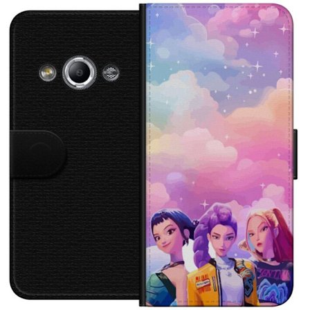 Kompatibelt Lommeboketui til Samsung Galaxy Xcover 3 Fargerik pop jentetrio med futuristisk stil og pastellhimmel moderne illustrasjon perfekt for tre