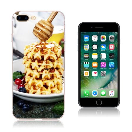 iPhone 7 Plus / 8 Plus softlyfit præget etui - Vaffel