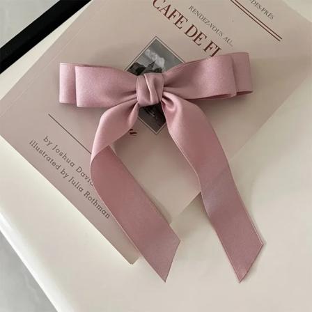 Fashion söta tyg hår rosett hårnål kvinnor band hårklämmor Hea Pink
