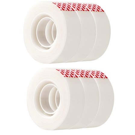 Usynlig tape gør det svært at efterlade spor, når du skriver eller kopierer Mat-finish tape, 6-pakning, Translucence, 0,78" B x 1000" (27,8 yds)