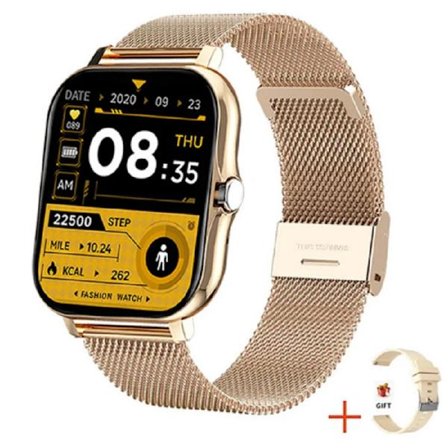 Multifunktionell Smartklocka Damklocka Bluetooth svara Telefon Smartklocka Herr Full-Touch urtavla telefon Fitnessklocka