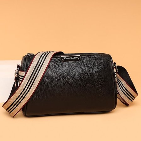 Vintage Tote Axelväska Slitstark Äkta Läder Messenger Bag För Offentliga Platser Folkmassor Utomhus