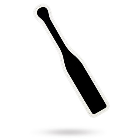 Vuxen: Glow-in-the-Dark Paddle Vegansk Lær - Hvit/Svart - Sexleker Vuxen: Bondage & Fetish