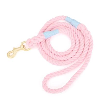Koiraköysi, puuvillainen monivärinen veto punottu köysi keskikokoisille ja suurille koirille pink