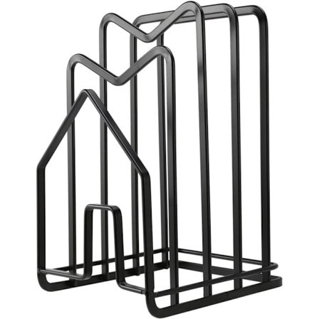 Skärbräda Organisatör Köksställ Bänkskiva Grytor Pannlock Diskar Stål