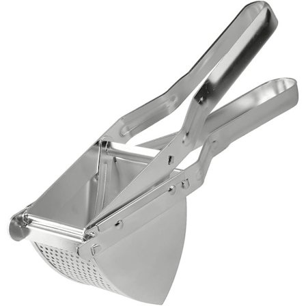 (Sølv, 30 x 10 x 8 cm) Kartoffelmoser, håndtagmoser, rustfrit stål