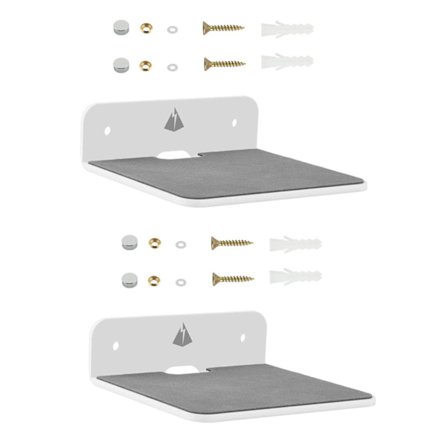 Vægmonteret hylde til højttalere, lille vægmonteret hylde til højttalere (hvid)