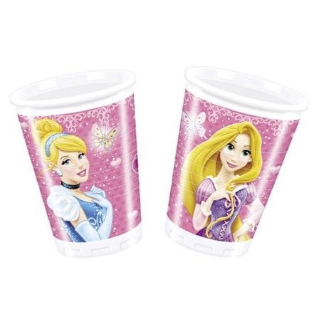Disney Princess Glamour Plastmugg för Kalas (8-pack) One Size