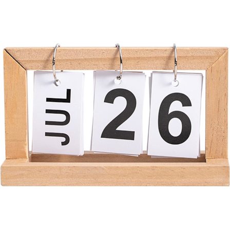 Perpetual Calendar - träram Vintage retrostil skrivbord