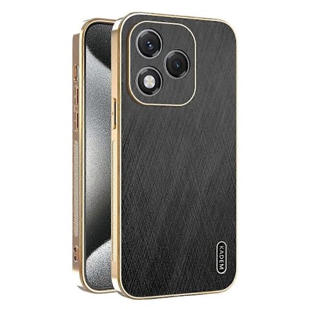 Kompatibel med Honor 400 Lite Cover Elektroplettering Silke Tekstur PU+TPU Telefon Bagside Cover-lingling}