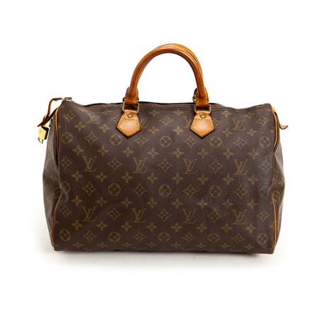 Louis Vuitton Vintage, Pre-owned Speedy 35 Monogram Handbag Bruin, Dames, Maat:ONE Size