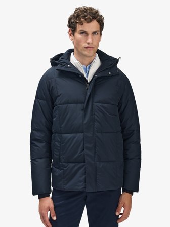 John Henric Men's Mørkeblå Pufferjakke Tavira Size M