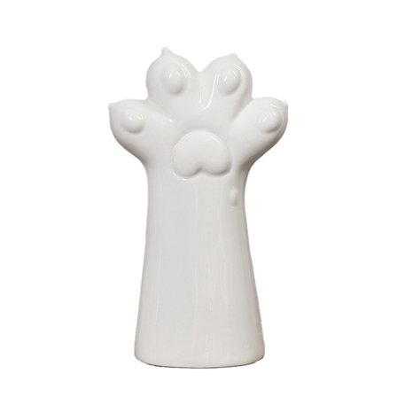 (Kattes pote - Shen Palm (hydroponisk) 1 stk. keramisk vase boligindretning stue blomsterarrangement tørret blomst gestus kreative håndværk)