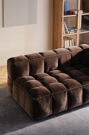 Jotex - Moduł Sofy Prawa Ciepły szarobrązowy - MEDFORD - Kup Sofy modułowe firmy Jotex