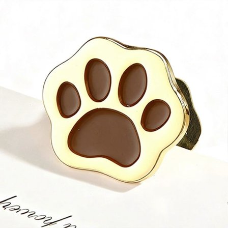 Hundtass Journal Metallklämma, Anteckningsbok Sidhållare, Vintage Retro Brons Tassavtryck Dekorativa Mappar för TN Resenärer Konst Lästillbehör